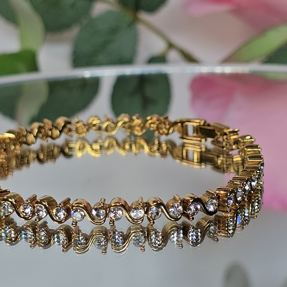 CZ Diamond tennis Bracelet "S" Style - Picture 4 of 7